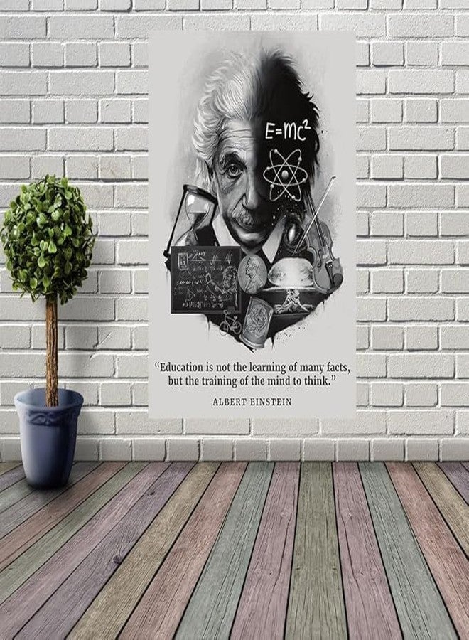 wallpics® Albert Einstein Poster - Inspirational and Inspiring Quotes for wall decoration (vinyl,Multicolor, Unframed) (12x18 inch) - Image 1