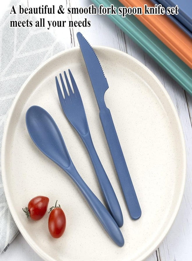 KINJAL MAX 1 Sets (4 PCS) Reusable Utensils Set with Case, Travel Utensils with Case,Reusable Utensils for Lunch Box Accessories for Adults,Portable Cutlery Lunch Utensils Set | Multicolor - Image 3
