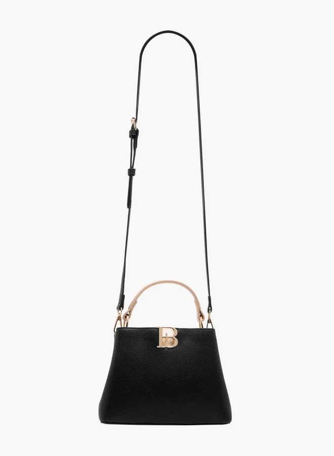 Flora Bella By Shoexpress Women's Textured Crossbody Bag with Detachable Shoulder Strap and Top Handle