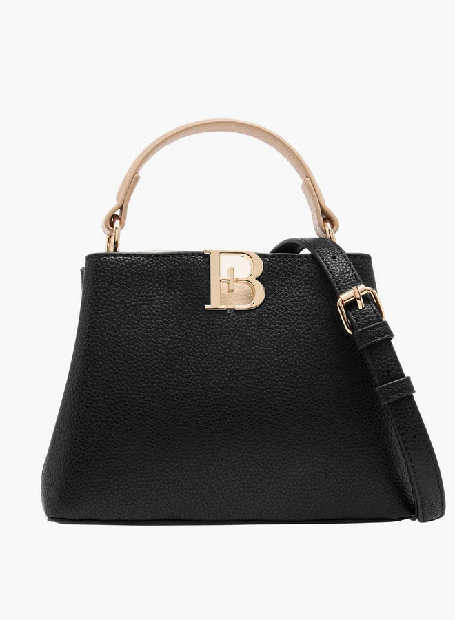 Flora Bella By Shoexpress Women's Textured Crossbody Bag with Detachable Shoulder Strap and Top Handle