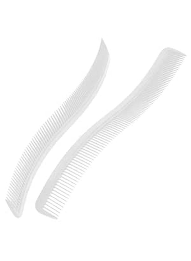 S Shaped Double Sided Haircut Comb White Tight Tooth Professional Wet Hair Styling - Image 1