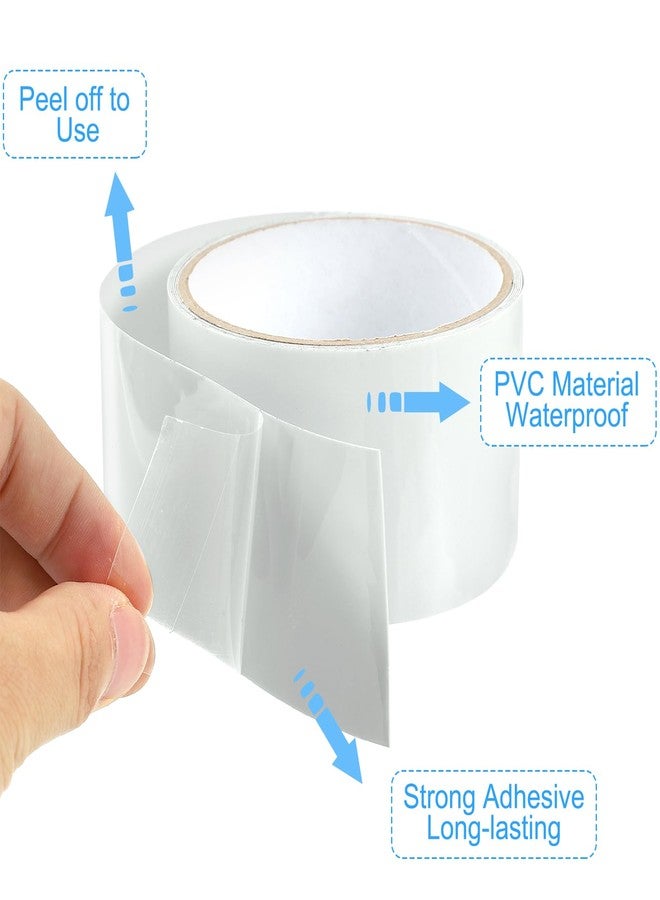 PATIKIL Waterproof Patch Seal Tape 2 in x 5 Ft, PVC Leak Proof Repair Tape Instant Sealing for HVAC Ducts, Roof Crack, Hoses Pipes, Awning, White - Image 3