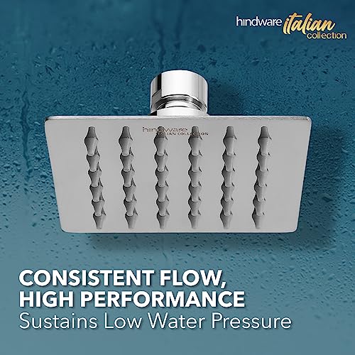 Hindware Stainless Steel 100 mm Ultra Thin Overhead Shower | Wall Mounted | Chrome Finish | Detachable Spray Nozzles | Silicon Nozzles | Sustains High Water Pressure - Image 5