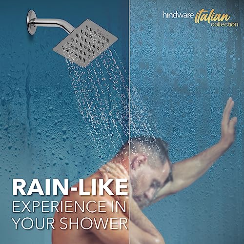 Hindware Stainless Steel 100 mm Ultra Thin Overhead Shower | Wall Mounted | Chrome Finish | Detachable Spray Nozzles | Silicon Nozzles | Sustains High Water Pressure - Image 2