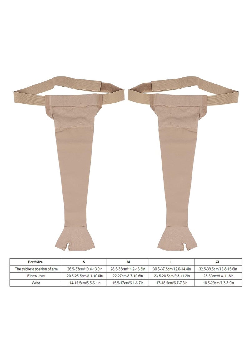 Lymphedema Compression Arm Sleeve, Thumb Lymph Edema arm Sleeve, Polyurethane Post Mastectomy Support Arm Sleeve for Swelling Support, High Elasticity, Seamless Weaving Technical (Left) - Image 4