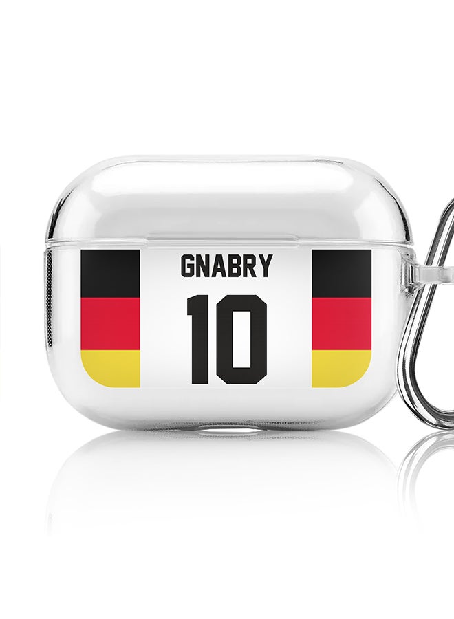 Stylizedd Classic Clear printed Case for Apple AirPods Pro 2nd Generation Thin Transparent Cover - Football Team - Germany, Player Name - Gnabry - Image 1