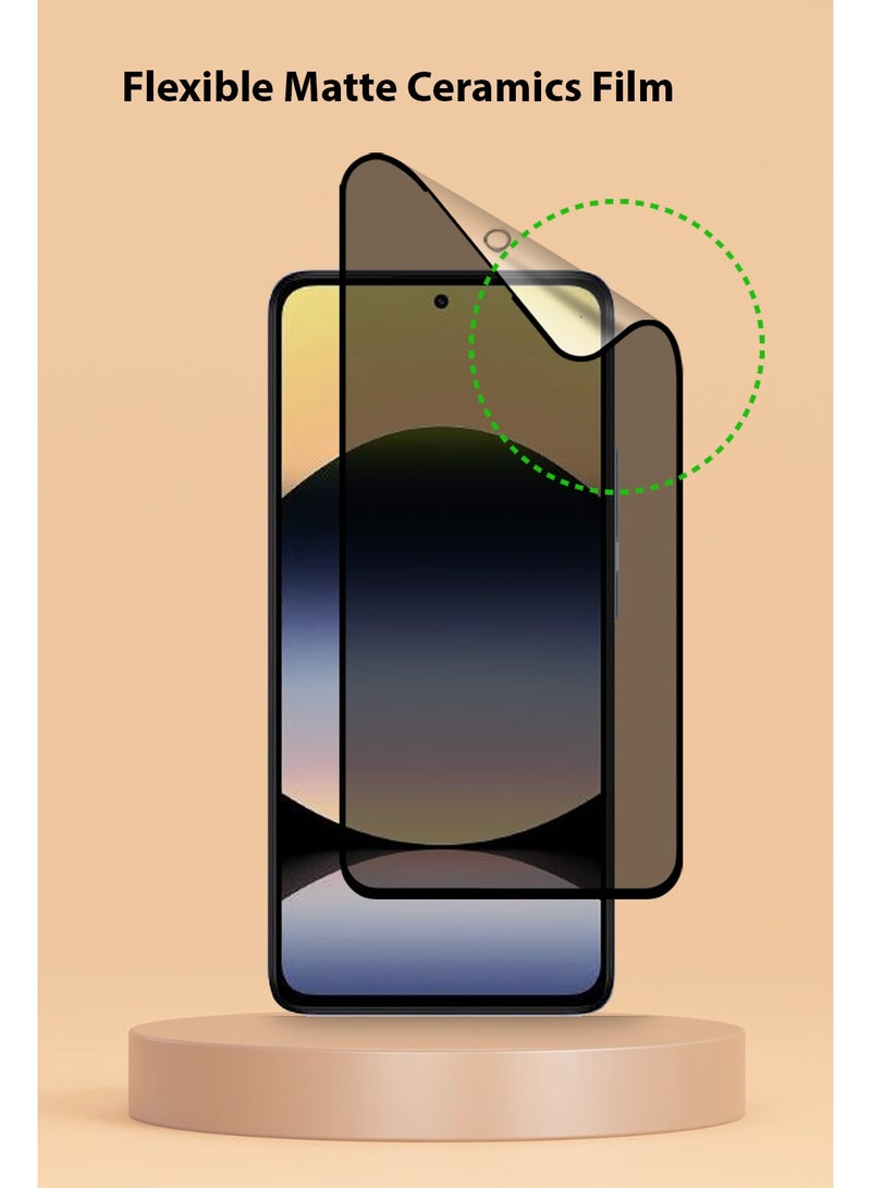 Techie 2 Pack Xiaomi Redmi Note 14 Full Cover Matte Ceramic Privacy Screen Protector - Explosion-Proof, Anti-Bubble, Anti-Fingerprint - Image 4