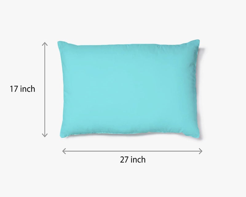 Filymore Aqua Solid bedsheet for Single Bed 240 Tc Microfiber Plain Solid Single Color Bedsheet for Single Size Bed with 1 Pillow Cover (Size :90X60 inchs) (Aqua) - Image 4