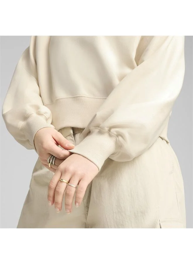 Puma LEO LUXE Relaxed Cropped Hoodie Women