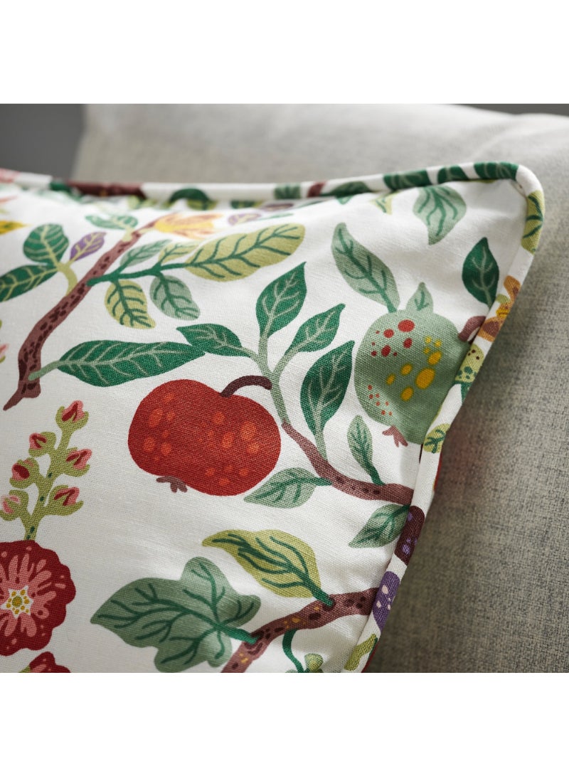 Cushion Cover White Multicolour/Floral Pattern 50X50 Cm - Image 5
