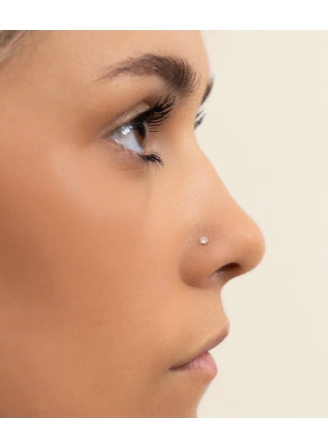 DIAMOND NOSE PIN | 18K GOLD | NATURAL DIAMOND | CERTIFICATE OF AUTHENTICITY | 0.05 CARAT - Image 2