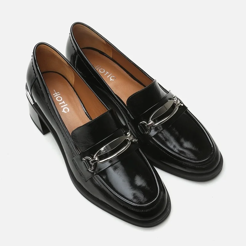Hotiç 01AYH296720A100 GENUINE Leather Black Women's Loafer