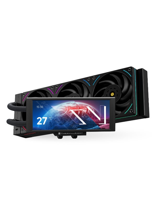 Thermalright Trofeo Vision 360 ARGB Black CPU Liqud Cooler,6.86-inch Magnetic IPS LCD Screen with 2400x1080 Resolution,Free to DIY a Variety of Themes,Liquid CPU Cooler for AM4/AM5,Intel lga1700/1851 - Image 1