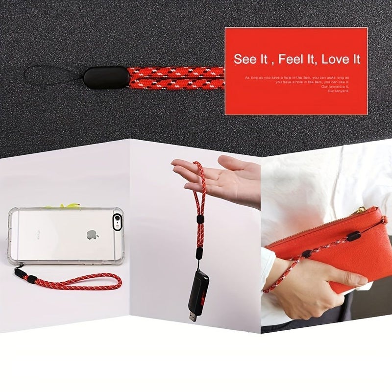 5 Pack Adjustable Wrist Strap Phone Lanyard Short Elastic Anti Drop Bracelet for Keys USB Flash Drives Water Bottle - Image 4