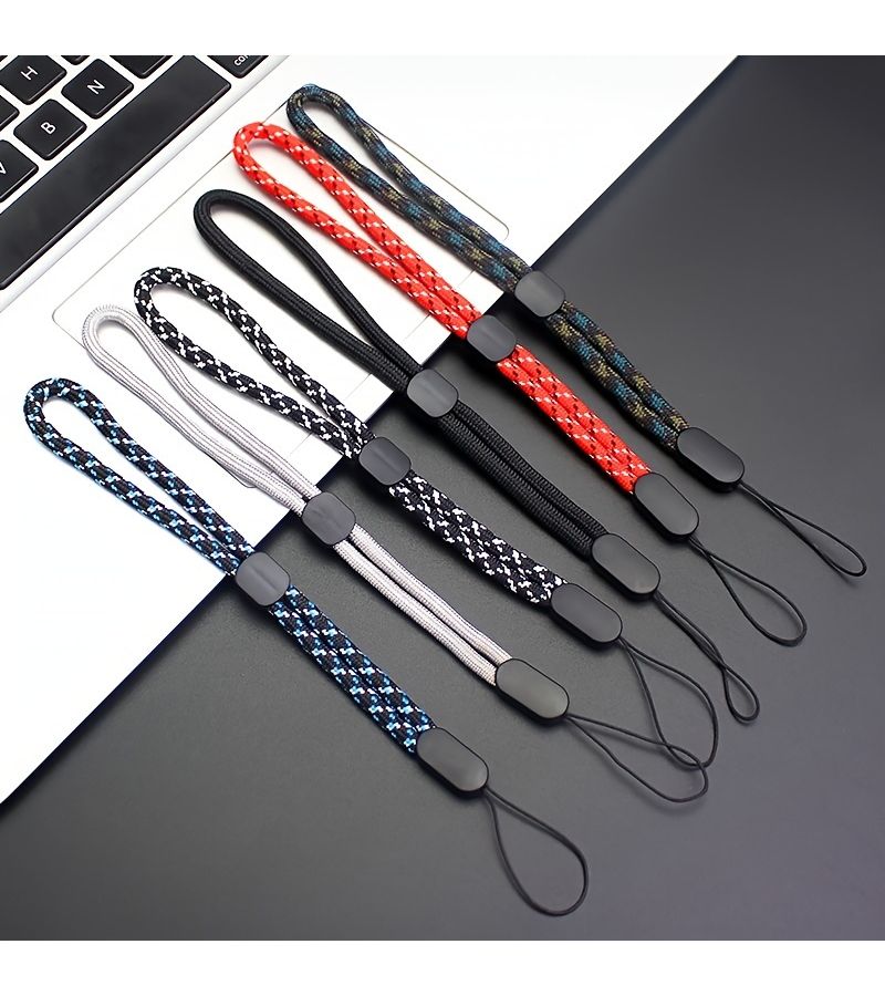 5 Pack Adjustable Wrist Strap Phone Lanyard Short Elastic Anti Drop Bracelet for Keys USB Flash Drives Water Bottle - Image 1