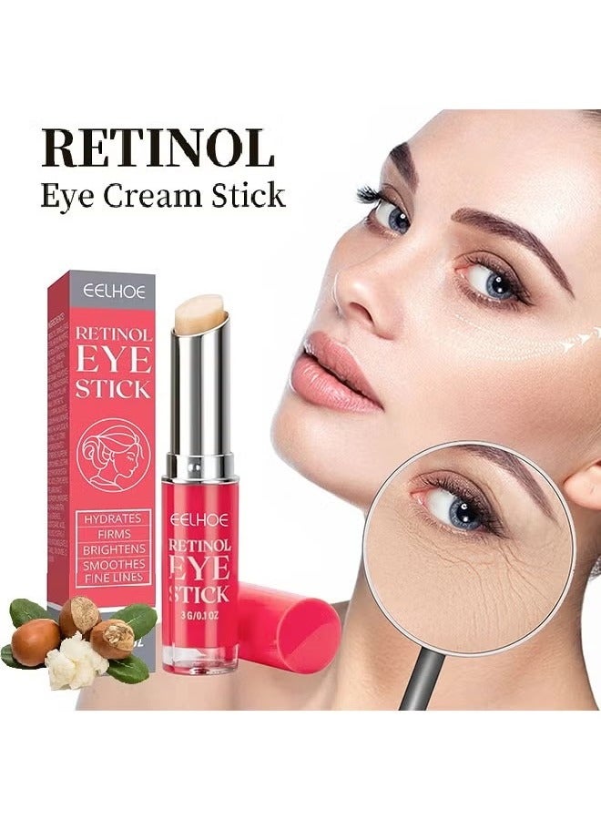 EELHOE Retinol Eye Stick With Collagen And Hyaluronic Acid For Dark Circle Puffiness Eye Bags And Fine Lines Retinol Eye Cream Eye Brightener Stick Under Eye Cream For Anti Aging Improve Eye Skin  - Image 1