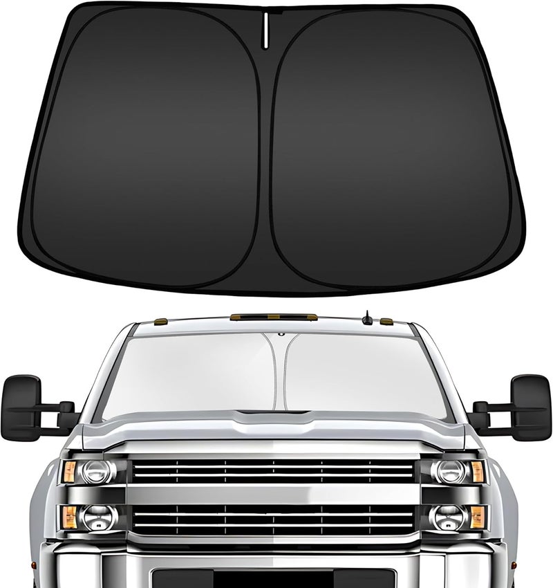 ARISMOTOR Windshield Sun Shade for Chevrolet/Chevy Silverado 2500 3500 2020-2025, Custom Fit Foldable Front Window Sunshade Sun Visor Protector, Block UV Rays Keep Your Car Cooler - Image 1