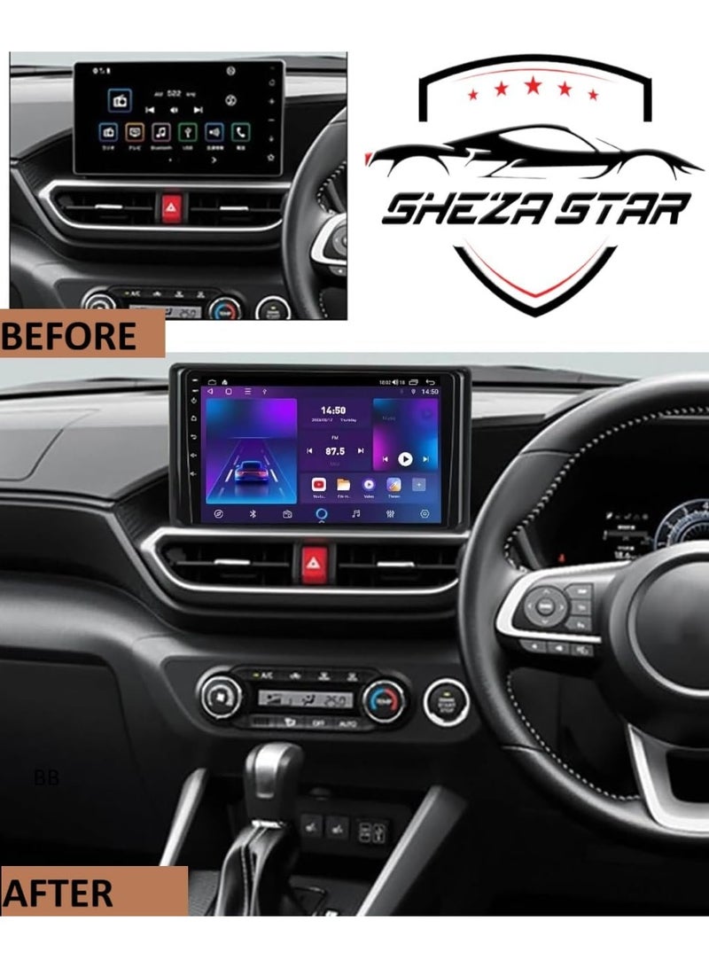 SHEZA STAR Android Car Stereo for Toyota Raize 2019-2024 1GB RAM 32GB ROM M-Link Wi-Fi BT, Radio GPS, 10 Inch IPS Touch Screen with AHD Camera Included - Image 2