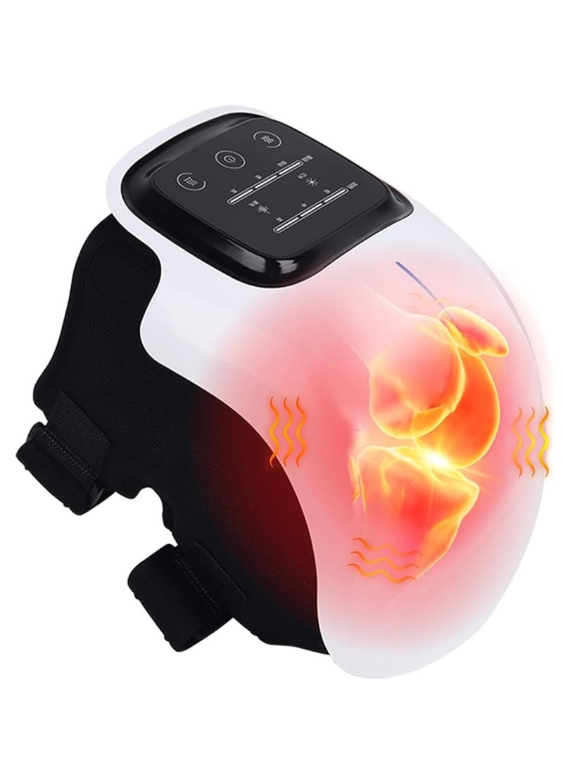 ELTRAZONE Sunyark Knee Massager - Large LED Screen, Rechargeable Wearable Knee Massage with Heat - Smart Electronic Massager for Knee Joint Pain, Swelling, Injury & Stiffness (Black)  - Image 1