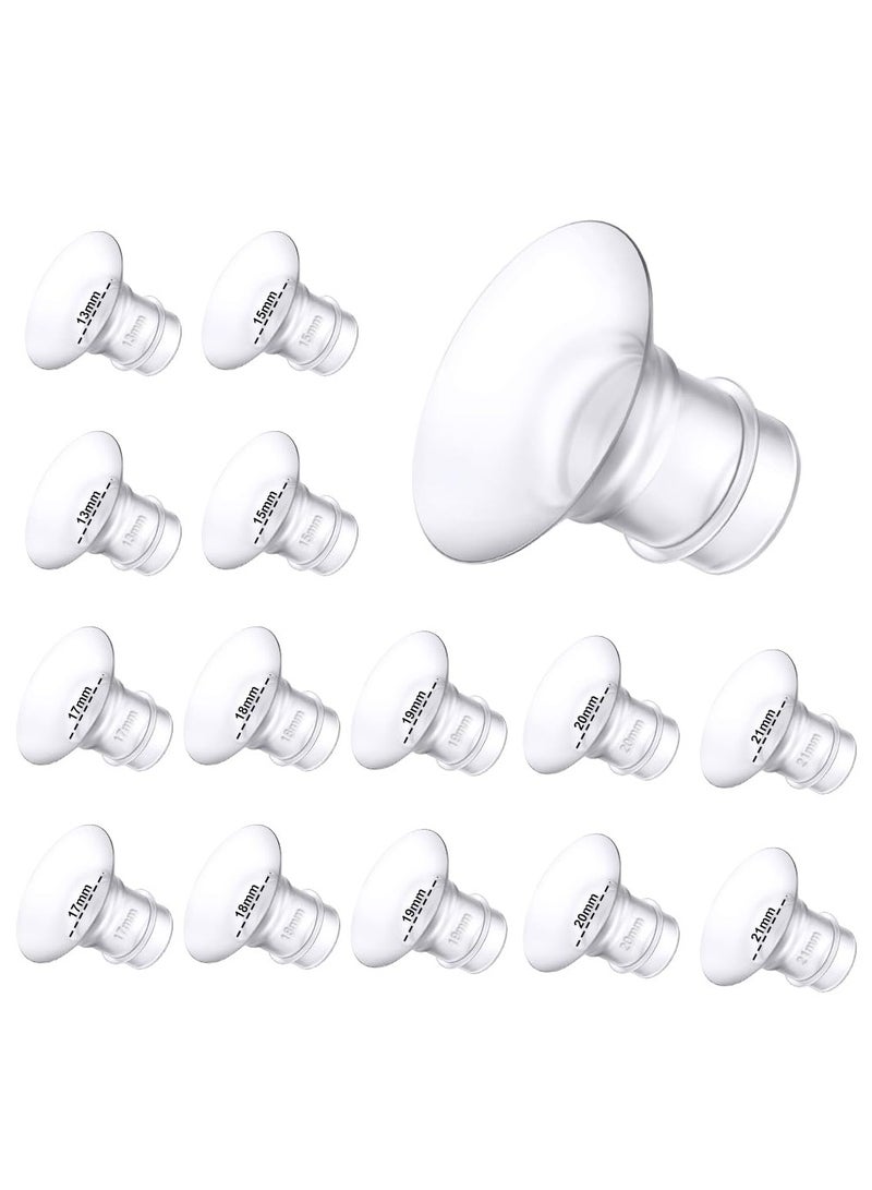 RTYY 14Pcs Flange Inserts 13/15/17/18/19/20/21mm for Medela,Spectra 24mm Shields/Flanges,Compatible with TSRETE,CPPSLEE,Momcozy S9/S9Pro/S12/S12Pro Wearable Breast Pump,Reduce 24mm Tunnel Down to Other Size - Image 1