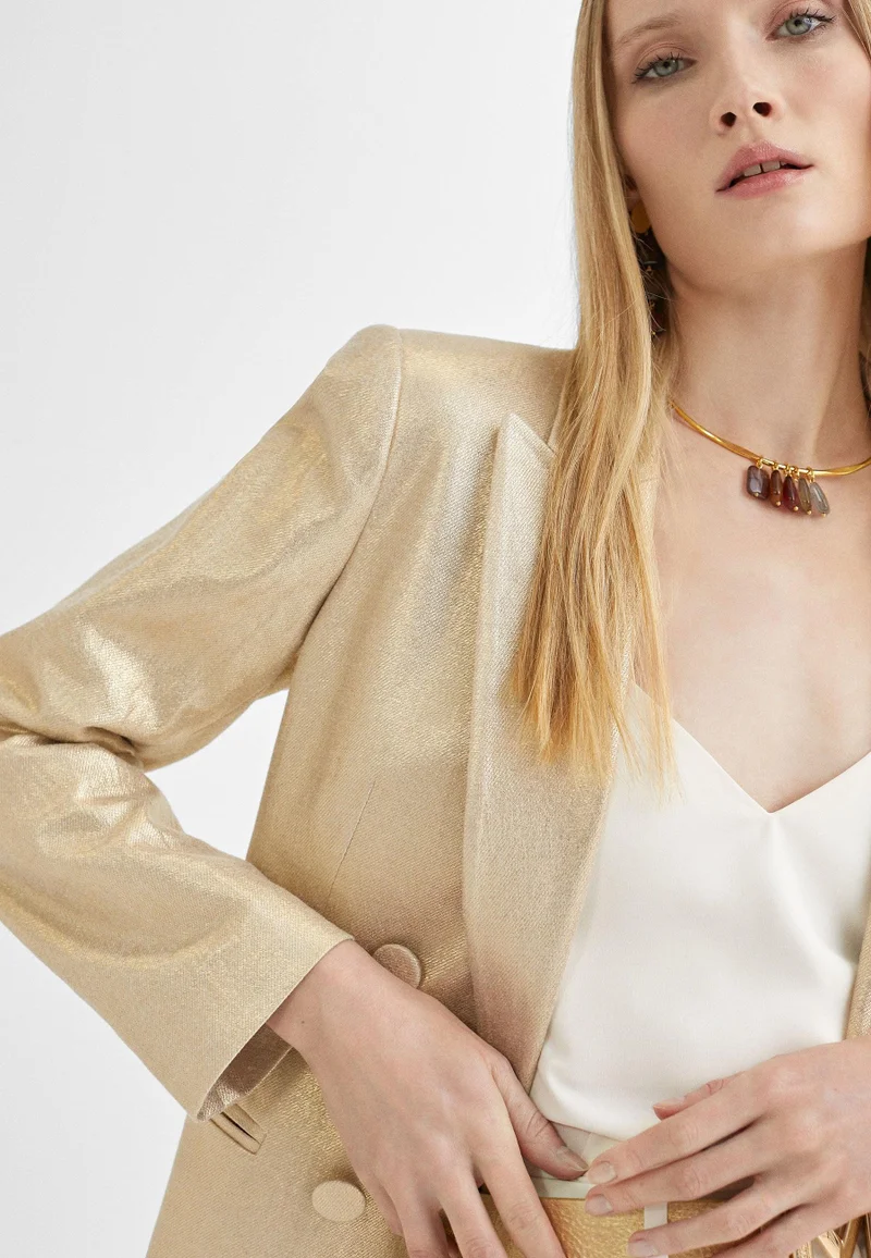 Lola Casademunt Golden blazer
