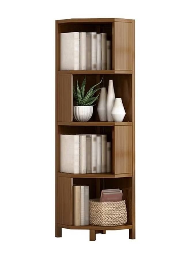 إن كي أكس خزانة كتب زاوية بأربعة طوابق، مناسبة لغرفة المعيشة، المنزل، والمكتب - Image 1