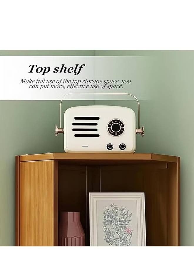 إن كي أكس خزانة كتب زاوية بأربعة طوابق، مناسبة لغرفة المعيشة، المنزل، والمكتب - Image 3