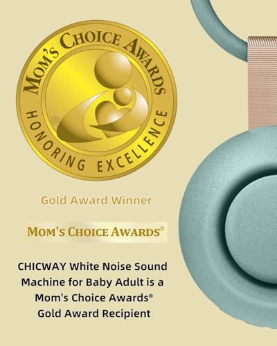 CHICWAY 2026 Moms Choice Awards Portable Sound Machine for Baby Adult AI Cry Detection 18 Soothing Sound Bluetooth Rechargeable White Noise Machine for Home Office Travel Nursery Light Cyan - Image 5