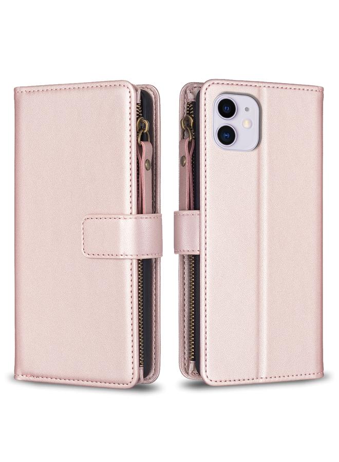 S-TOP Case For iPhone 11 9 Card Slots Zipper Wallet Leather Flip Phone Case - Image 1