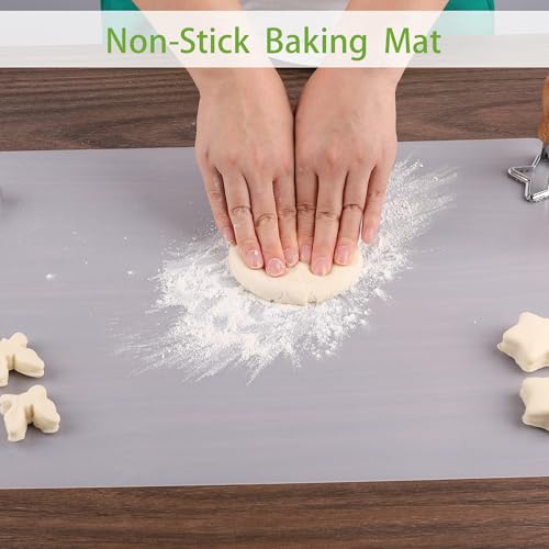 Janeart Clear Silicone Mat for Kitchen Counter, 10.24”x 14.2”(1MM) Non-slip Countertop Protector Liner, Small Non-Stick Baking Mat, Heat Resistant Placemat for Pastry, Translucent(2/Pack) - Image 5