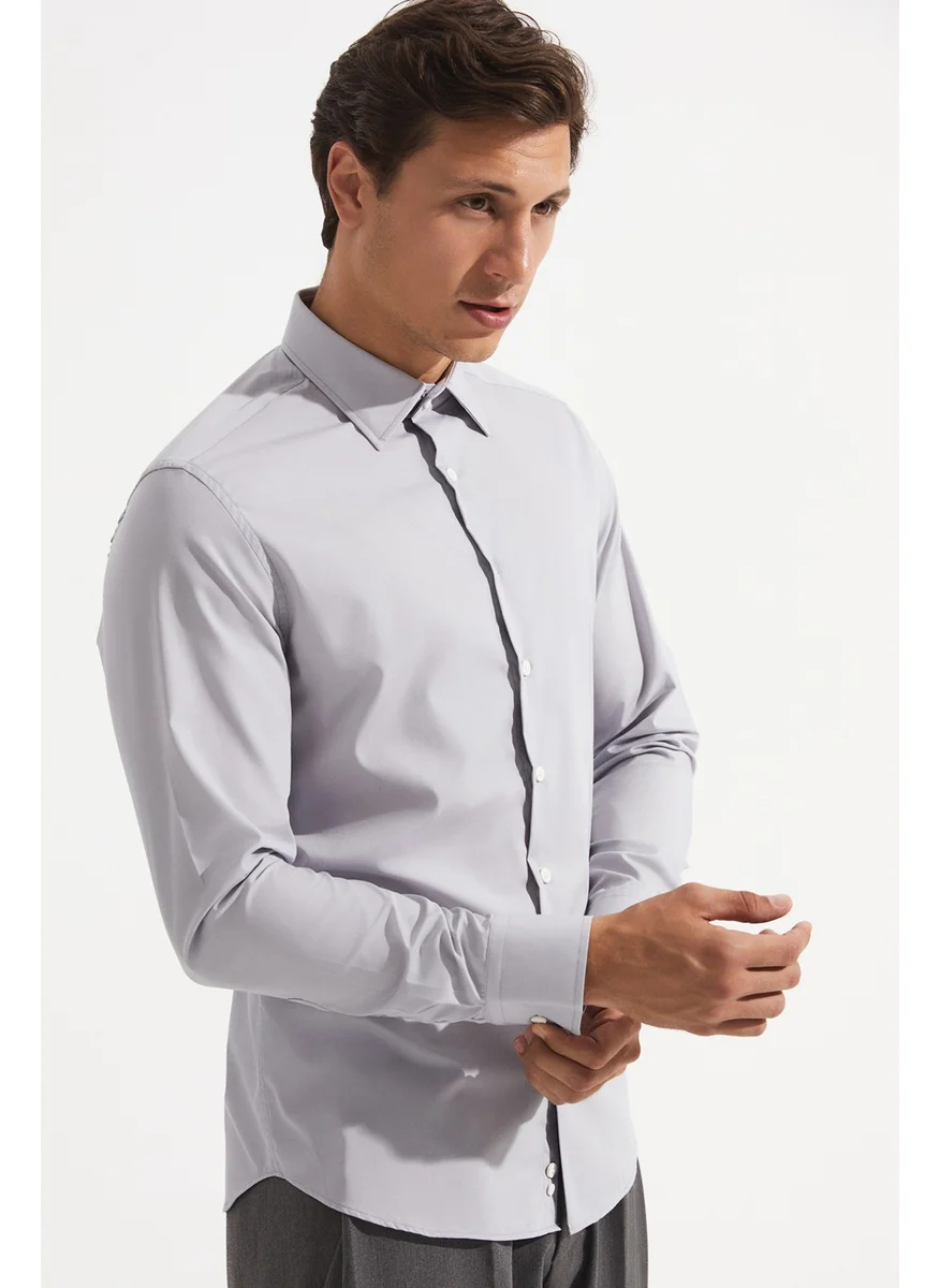 جون Exclusive Men's Slim Fit Long Sleeve Shirt
