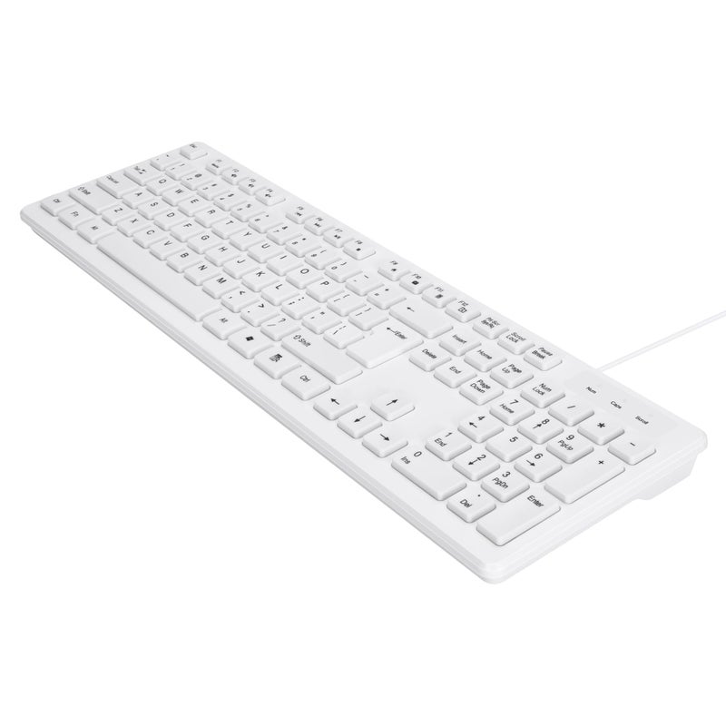 M MC Saite MCSaite Wired White USB 104 Keys Computer Keyboard with Stands,Waterproof - US Layout Compatible for Windows, PC, Laptop - Image 2