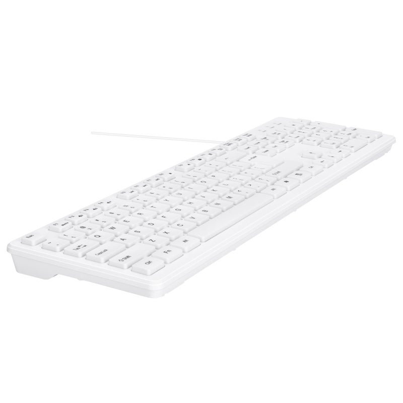 M MC Saite MCSaite Wired White USB 104 Keys Computer Keyboard with Stands,Waterproof - US Layout Compatible for Windows, PC, Laptop - Image 5