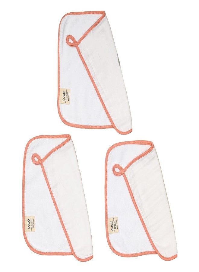 Cugo Organic Baby Wash Cloths - Soft, Absorbent & Reusable Face Towels for Newborns - Pack of 3, (Hot Air Balloon Design) - Image 4