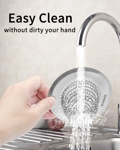 TRAPMATE Kitchen Sink Drain Strainer, Reversible Stainless Steel Sink Drain Strainer for Easy Empty & Clean, Anti-Clogging Garbage Disposal Sink Strainer Basket Fits Singel & Double Bowl Kitchen Sinks - Image 4