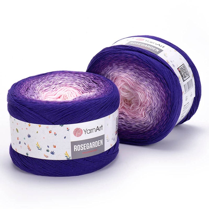 YarnArt Yarn Art Flowers Rosegarden 100 Cotton 250gr 880 oz 1094yds Multicolor Cotton Yarn Rainbow Crochet Yarn Spring Summer 321 