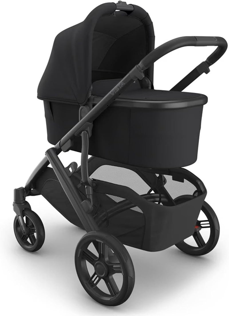 UPPAbaby Vista V3 Baby Stroller with Bassinet - Convertible Single to Double Stroller, Reversible Seat, One-Hand Fold, Black Leather - Image 2