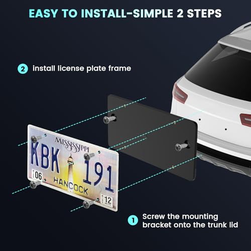 Podestaa Rear License Plate Bracket Holder for Audi 2014-2024 A3 A4 A5 A6 A7 A8 Quattro Sportback Allroad S3 S4 S5 S6 S7 S8 RS3 RS4 RS5 RS6 RS7 Series License Plate Bumper Car Tag Frame Mounting Kit - Image 5