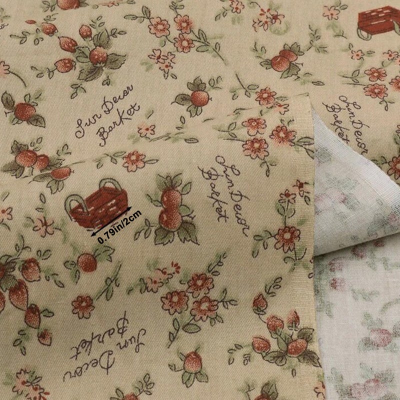 Hanjunzhao 14 Fat Quarters Bundles 18x22 inch - Pre-Cut Cotton Quilting Fabric Squares -Floral Print Quarter Yard Fabric - for Sewing, Quilting, Patchwork, and DIY Crafts - Coffee Series - Image 4
