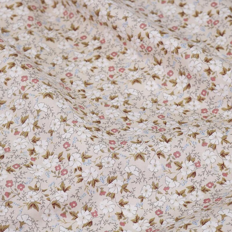 Hanjunzhao 14 Fat Quarters Bundles 18x22 inch - Pre-Cut Cotton Quilting Fabric Squares -Floral Print Quarter Yard Fabric - for Sewing, Quilting, Patchwork, and DIY Crafts - Coffee Series - Image 5