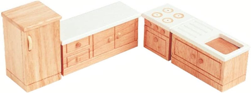 RAYMOND Doll House Kitchen Set - Compact Wooden Kitchen Furniture
