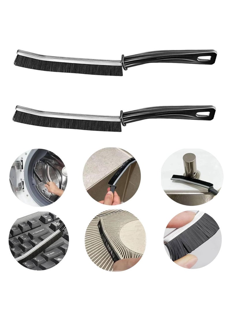 Prostuff.in Prostuff.in® 2 Pcs Multifunctional Long Soft Handle Hard Bristle Gap Cleaning Brush Clean The Dead Corners of Toilet Bathroom Kitchen Window Slots, Multi-Purpose Deep Cleaning Brush Supplies  - Image 1