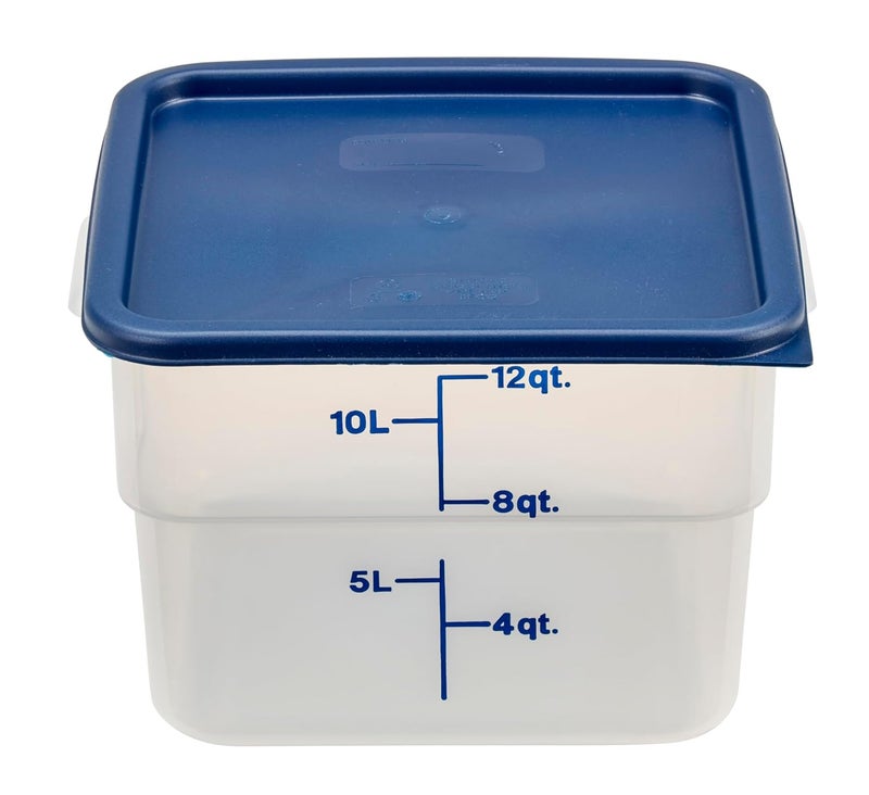Cambro غطاء أزرق – غطاء لحاويات تخزين الطعام الكلاسيكية بسعة 12 و 18 و 22 QT مربع - Image 2