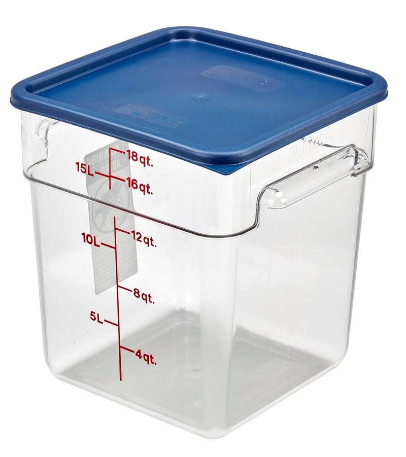 Cambro غطاء أزرق – غطاء لحاويات تخزين الطعام الكلاسيكية بسعة 12 و 18 و 22 QT مربع - Image 3