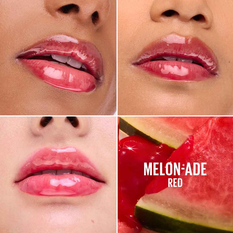 ميبيلين نيويورك Maybelline New York Lifter Gel Oil-in-Gel Lip Gloss 005 Melon-Ade، لمعان زجاجي، تركيبة مرطبة بحمض الهيالورونيك وزيت الباشن فروت - Image 2