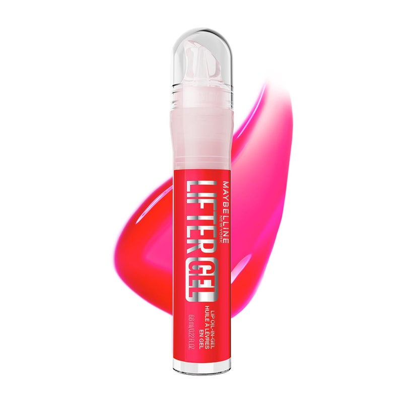 ميبيلين نيويورك Maybelline New York Lifter Gel Oil-in-Gel Lip Gloss 005 Melon-Ade، لمعان زجاجي، تركيبة مرطبة بحمض الهيالورونيك وزيت الباشن فروت - Image 1