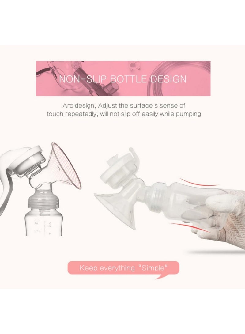 قابل للتعديل سيليكون مضخة يدوية الرضاعة الطبيعية الرضاعة الطبيعية مضخة يدوية محمولة صغيرة - Image 5