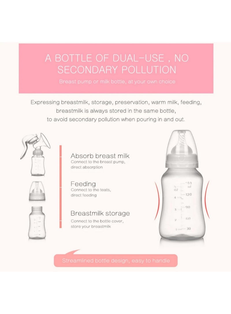 قابل للتعديل سيليكون مضخة يدوية الرضاعة الطبيعية الرضاعة الطبيعية مضخة يدوية محمولة صغيرة - Image 3