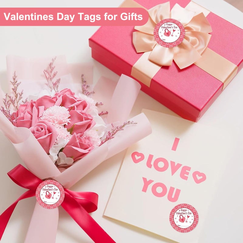 FLYAB 72pcs Happy Valentines Day Stickers - Valentine's Day Stickers Gift Tags 1.5" Valentine Day Labels Present Sticker for Envelope Seals Cards Scrapbooking Valentine Party Favor Decorations - Image 4