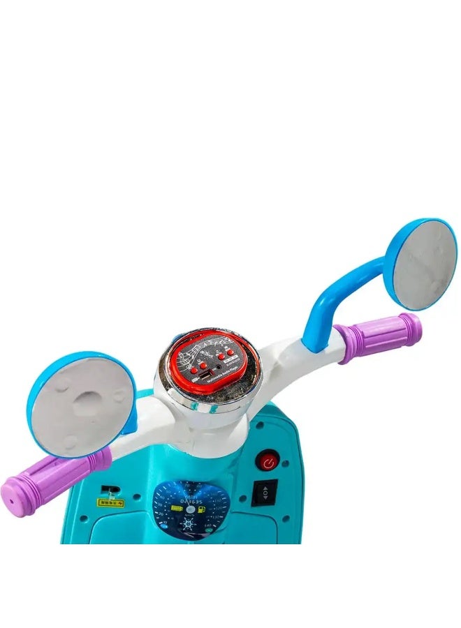 دراجة فيسبا قابلة للشحن، دراجة نارية للأطفال، بطارية دراجة نارية كهربائية للأطفال، دراجة نارية للأطفال للبنات - Image 4